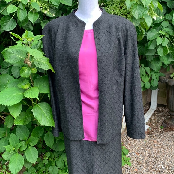 3pc! DESIGNER outfit SAKS PENCIL SKIRT / JACKET/NWOT - Picture 3 of 12